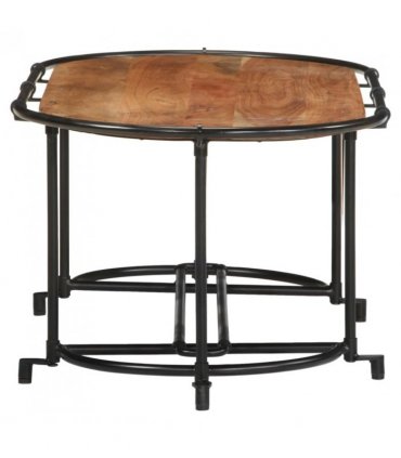 vidaXL Coffee Table 110x55x40 cm Solid Wood Acacia — Colour: Black