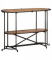 vidaXL Console Table 110x42x76 cm Solid Wood Acacia — Colour: Black