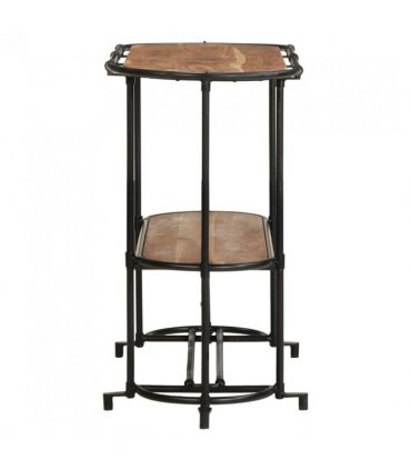 vidaXL Console Table 110x42x76 cm Solid Wood Acacia — Colour: Black