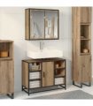 vidaXL Bathroom Furniture Set 2 pcs Artisan Oak Engineered Wood