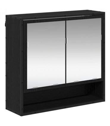 vidaXL Bathroom Furniture Set 2 pcs Black Oak Engineered Wood — V0671985420