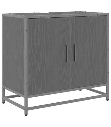 vidaXL Bathroom Furniture Set 3 pcs Black Oak Engineered Wood — V0671985443