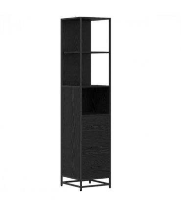 vidaXL Bathroom Furniture Set 4 pcs Black Oak Engineered Wood — V0671985602