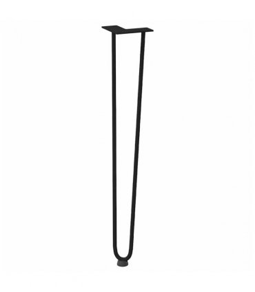 vidaXL hairpin legs for console tables for Console Table 4 pcs Black 72 cm Solid Steel — Model: 2 rods