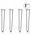 vidaXL hairpin legs for console tables for Console Table 4 pcs Anthracite 72 cm Solid Steel — Model: 2 rods