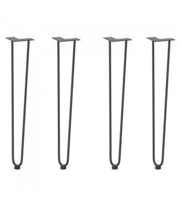vidaXL hairpin legs for console tables for Console Table 4 pcs Anthracite 72 cm Solid Steel — Model: 2 rods