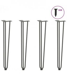 vidaXL hairpin legs for console tables for Console Table 4 pcs Anthracite 72 cm Solid Steel — Model: 3 rods