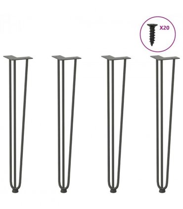 vidaXL hairpin legs for console tables for Console Table 4 pcs Anthracite 72 cm Solid Steel — Model: 3 rods