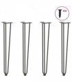 vidaXL hairpin legs for console tables for Console Table 4 pcs Anthracite 72 cm Solid Steel — Model: 3 rods