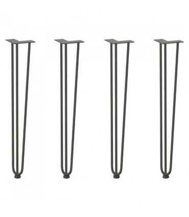 vidaXL hairpin legs for console tables for Console Table 4 pcs Anthracite 72 cm Solid Steel — Model: 3 rods