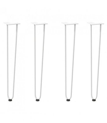vidaXL hairpin legs for console tables for Console Table 4 pcs White 72 cm Solid Steel — Model: 2 rods