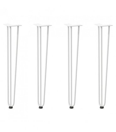 vidaXL hairpin legs for console tables for Console Table 4 pcs White 72 cm Solid Steel — Model: 3 rods