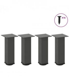 vidaXL Coffee Table Legs 4 pcs Anthracite 30-32 cm Steel — Size: 30-32 cm (80 mm)