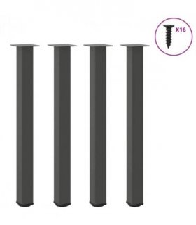 vidaXL Bar Table Legs 4 pcs Anthracite 90-92 cm Steel — Size: 90-92 cm (80 mm)