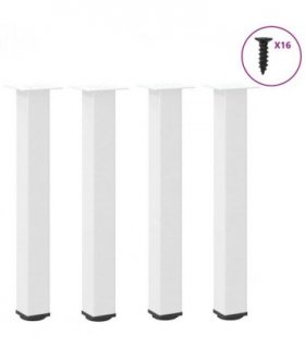 vidaXL Console Table Legs 4 pcs White 72-74 cm Steel — Size: 72-74 cm (80 mm)
