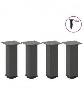 vidaXL Coffee Table Legs 4 pcs Anthracite 42-44 cm Steel — Size: 42-44 cm (80 mm)