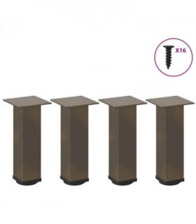 vidaXL Coffee Table Legs 4 pcs Natural Steel 30-32 cm Steel — Size: 30-32 cm (80 mm)