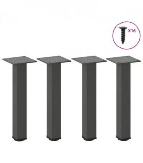 vidaXL Coffee Table Legs 4 pcs Anthracite 30-32 cm Steel — Size: 30-32 cm (40 mm)