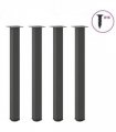 vidaXL Bar Table Legs 4 pcs Anthracite 100-102 cm Steel — Size: 100-102 cm (80 mm)