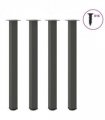 vidaXL Bar Table Legs 4 pcs Anthracite 110-112 cm Steel — Size: 110-112 cm (80 mm)