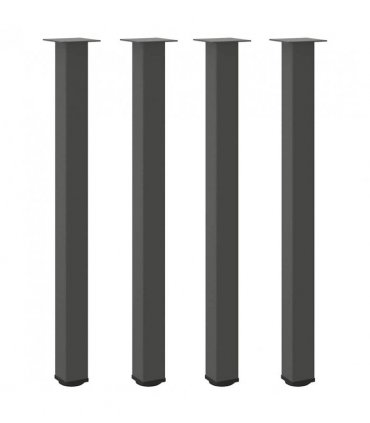 vidaXL Bar Table Legs 4 pcs Anthracite 110-112 cm Steel — Size: 110-112 cm (80 mm)