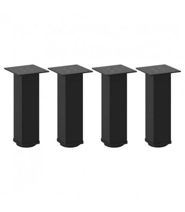 vidaXL Coffee Table Legs 4 pcs Black 42-44 cm Steel — Size: 42-44 cm (80 mm)