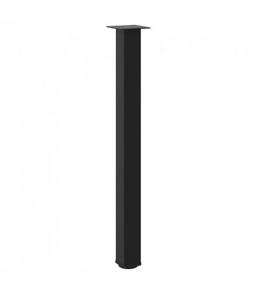 vidaXL Bar Table Legs 4 pcs Black 100-102 cm Steel — Size: 100-102 cm (80 mm)