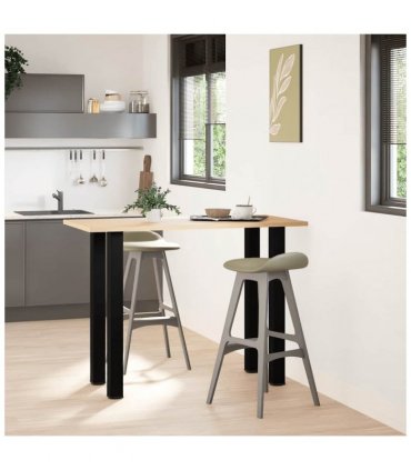 vidaXL Bar Table Legs 4 pcs Black 90-92 cm Steel — Size: 90-92 cm (80 mm)
