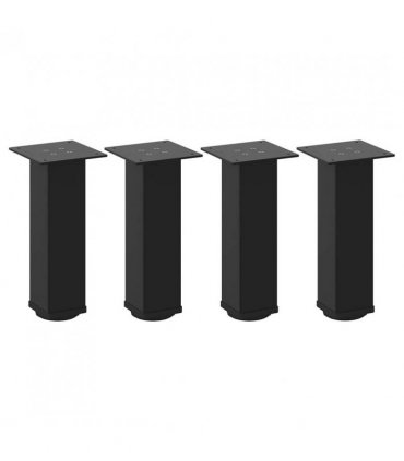 vidaXL Coffee Table Legs 4 pcs Black 30-32 cm Steel — Size: 30-32 cm (80 mm)