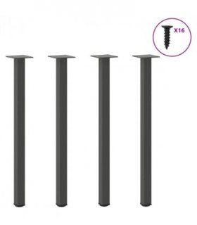 vidaXL Console Table Legs 4 pcs Anthracite 72-74 cm Steel — Size: 72-74 cm (40 mm)