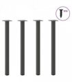 vidaXL Console Table Legs 4 pcs Anthracite 72-74 cm Steel — Size: 72-74 cm (40 mm)