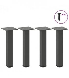 vidaXL Coffee Table Legs 4 pcs Anthracite 42-44 cm Steel — Size: 42-44 cm (40 mm)