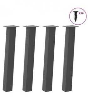 vidaXL Console Table Legs 4 pcs Anthracite 72 cm Steel — Size: 72 cm (80 mm)