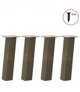 vidaXL Coffee Table Legs 4 pcs Natural Steel 30 cm Steel — Size: 30 cm (80 mm)