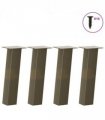 vidaXL Coffee Table Legs 4 pcs Natural Steel 30 cm Steel — Size: 30 cm (80 mm)