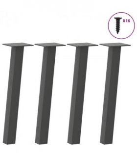 vidaXL Coffee Table Legs 4 pcs Anthracite 30 cm Steel — Size: 30 cm (40 mm)