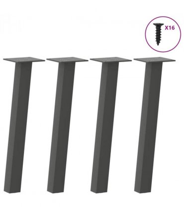 vidaXL Coffee Table Legs 4 pcs Anthracite 30 cm Steel — Size: 30 cm (40 mm)