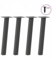 vidaXL Coffee Table Legs 4 pcs Anthracite 30 cm Steel — Size: 30 cm (40 mm)