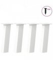 vidaXL Coffee Table Legs 4 pcs White 30 cm Steel — Size: 30 cm (80 mm)