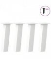 vidaXL Coffee Table Legs 4 pcs White 42 cm Steel — Size: 42 cm (80 mm)