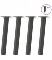vidaXL Coffee Table Legs 4 pcs Anthracite 42 cm Steel — Size: 42 cm (40 mm)
