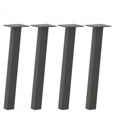 vidaXL Coffee Table Legs 4 pcs Anthracite 42 cm Steel — Size: 42 cm (40 mm)