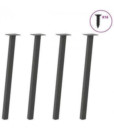 vidaXL Console Table Legs 4 pcs Anthracite 72 cm Steel — Size: 72 cm (40 mm)