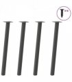vidaXL Console Table Legs 4 pcs Anthracite 72 cm Steel — Size: 72 cm (40 mm)