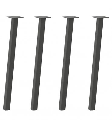 vidaXL Console Table Legs 4 pcs Anthracite 72 cm Steel — Size: 72 cm (40 mm)