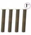 vidaXL Console Table Legs 4 pcs Natural Steel 72 cm Steel — Size: 72 cm (80 mm)