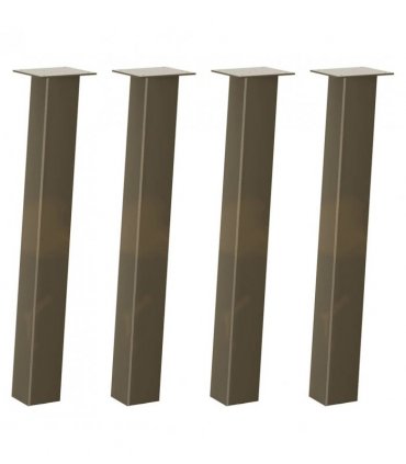 vidaXL Console Table Legs 4 pcs Natural Steel 72 cm Steel — Size: 72 cm (80 mm)