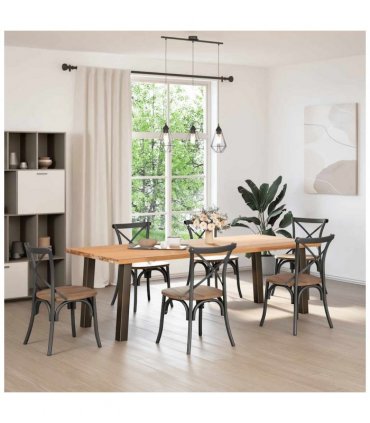 vidaXL Console Table Legs 4 pcs Natural Steel 72 cm Steel — Size: 72 cm (80 mm)