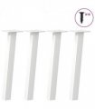 vidaXL Coffee Table Legs 4 pcs White 42 cm Steel — Size: 42 cm (40 mm)