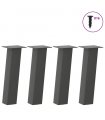 vidaXL Coffee Table Legs 4 pcs Anthracite 42 cm Steel — Size: 42 cm (80 mm)